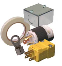 Pressure Sensitive High Temperature Fiberglass Tape, Plugs and Terminal Boxes