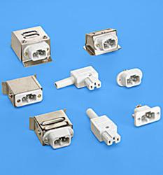 High Temperature European Plugs, Flat Blade Three Vertical Pins