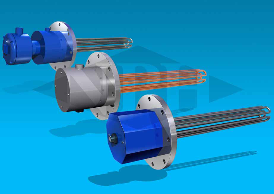 Explosion Proof Flanged Immersion Heaters & NEMA 4 Moisture Resistant Heaters 