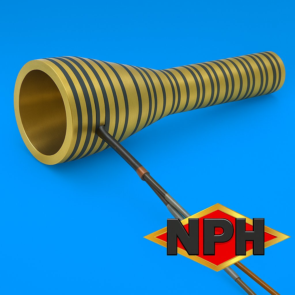 Cone Pressed in Brass Coil Heater with Thermocouple K