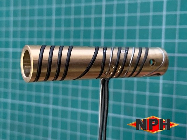 Miniature 0.375 ID x 2.75 Wide Pressed in Brass Coil Heaters